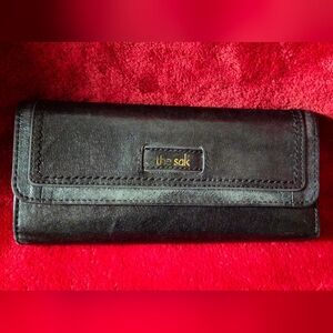 Vintage The Sak Black Leather Wallet